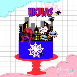 Arquivo Corte: Topo de Bolo Homem Aranha 005