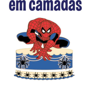Arquivo Corte Topo de Bolo Homem Aranha em Camadas
