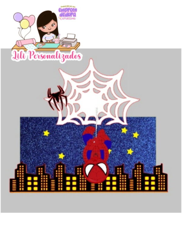 Arquivo Corte Topo de Bolo Homem Aranha Lili 02 +2brindes