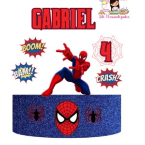 Arquivo Corte Topo de Bolo Homem Aranha Simples +2brindes