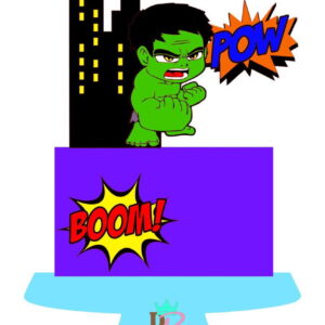 Arquivo corte Topo de Bolo Hulk CAMADAS STUDIO- COD.: 1666