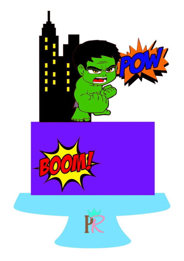 Arquivo corte Topo de Bolo Hulk CAMADAS STUDIO- COD.: 1666