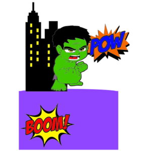 Arquivo Corte: Topo de Bolo Hulk Cute 001