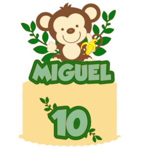Arquivo Corte: Topo de Bolo Macaco 001