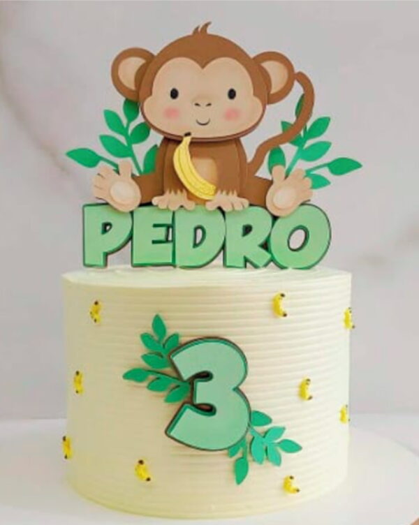 Arquivo Corte: Topo de Bolo Macaco 002