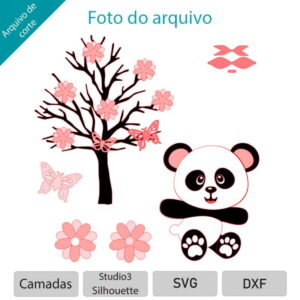 ARQUIVO corte Topo de bolo Pandinha, Panda +1 tema do site