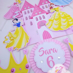 Arquivo Corte Topo de Bolo Princesas Disney