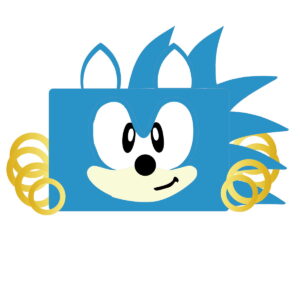 Arquivo Corte: Topo de Bolo Rosto Sonic 004