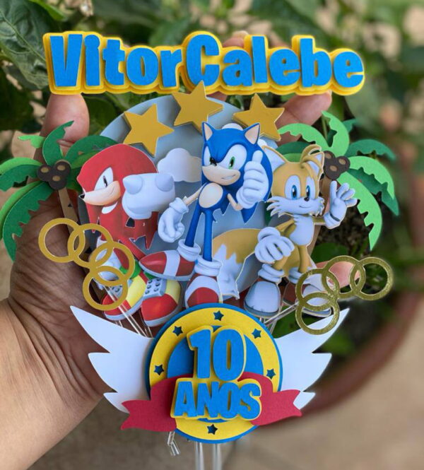 Arquivo Corte: Topo de Bolo Sonic 001