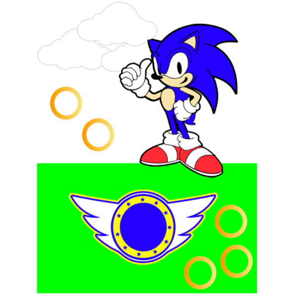Arquivo Corte: Topo de Bolo Sonic 002