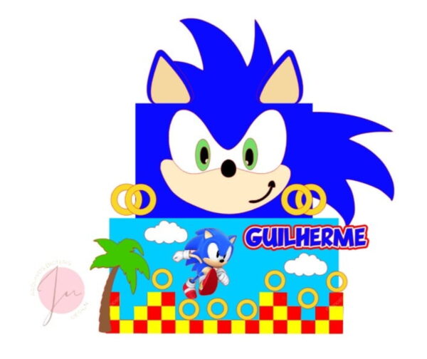 Arquivo Corte Topo de Bolo Sonic Camadas #164#