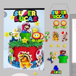 Arquivo Corte Topo de Bolo Super Mario