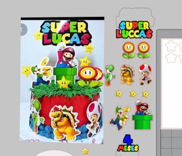 Arquivo Corte Topo de Bolo Super Mario