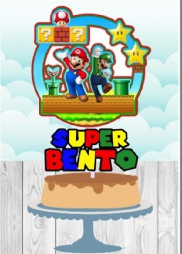 Arquivo Topo de Bolo Super Mario + 4 Arquivos a Sua Escolha