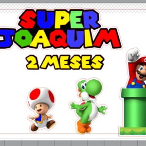Arquivo Topo de Bolo Super Mario + 4 Arquivos a Sua Escolha