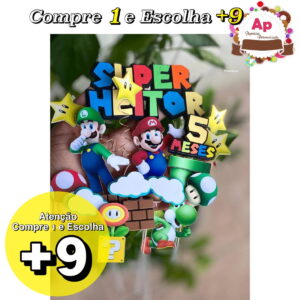 Arquivo Corte Topo de Bolo Super Mario - Studio 002
