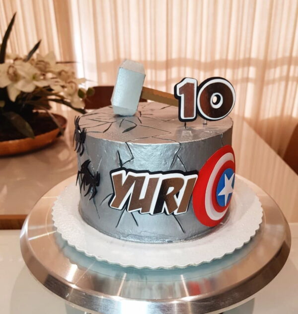 Arquivo Corte: Topo de Bolo Vingadores Martelo Thor 003