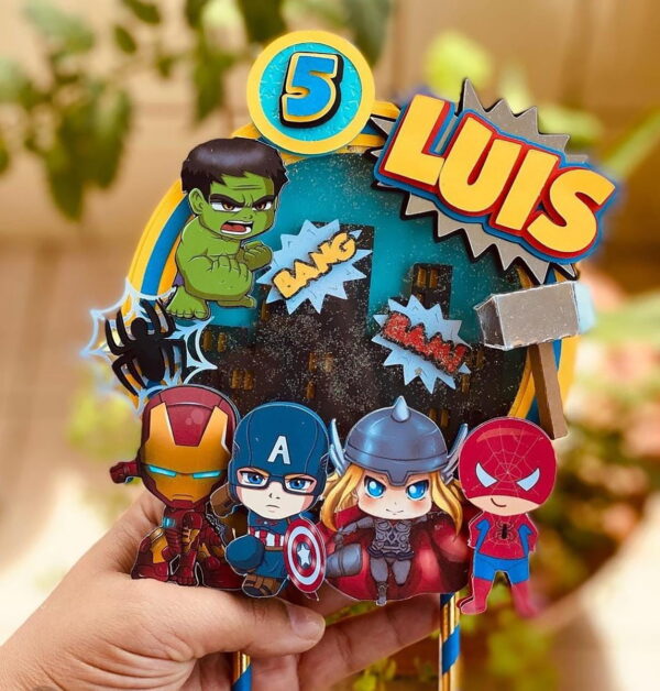 Arquivo Corte: Topo de Bolo Vingadores 006