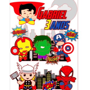 Arquivo Corte Topo de Bolo Vingadores Cut 01