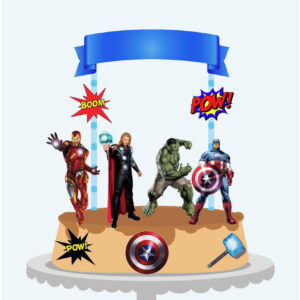 Arquivo Corte topo de bolo Vingadores Studio Pdf -1