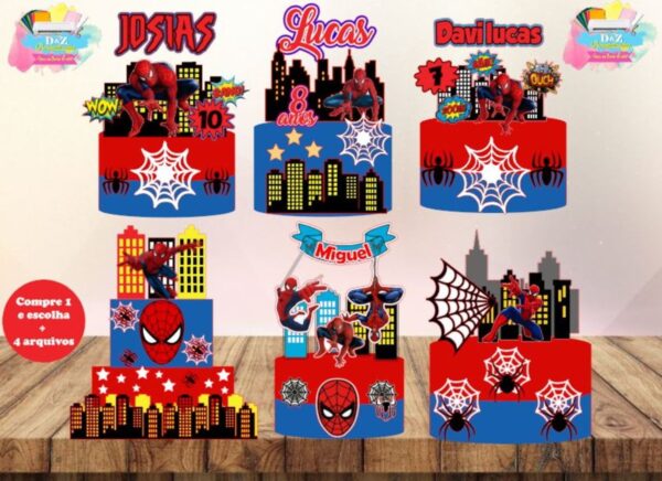 Arquivo Corte - Topo Homem Aranha (Combo) -COD-374