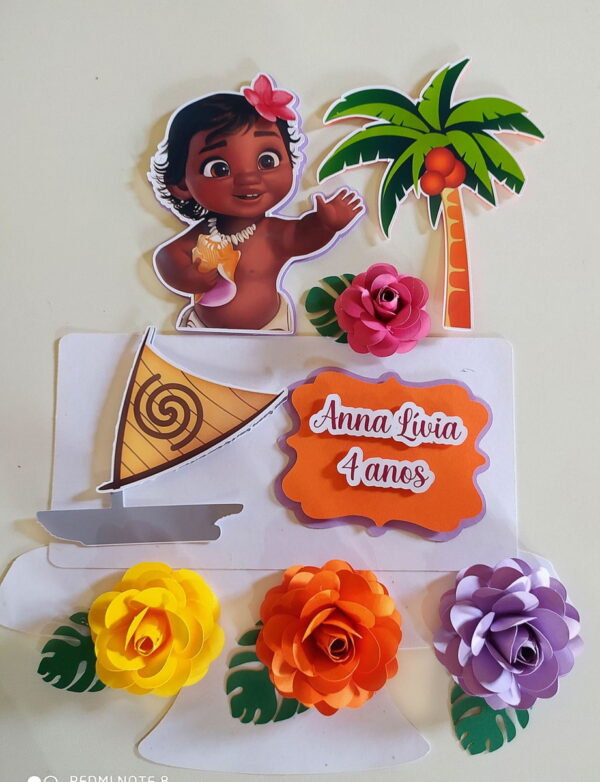 Arquivo corte topo Moana modelo Lívia+brinde