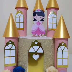 Arquivo corte Topo princesa cute castelo+brinde