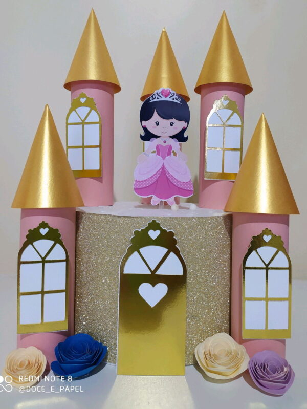 Arquivo corte Topo princesa cute castelo+brinde