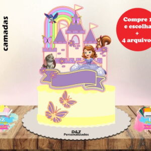 Arquivo Corte - Topo Princesa Sofia Shak (camadas)-cod.1003