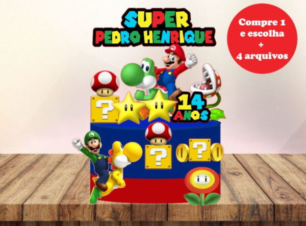 Arquivo Corte -Topo Super Mário - COD.158