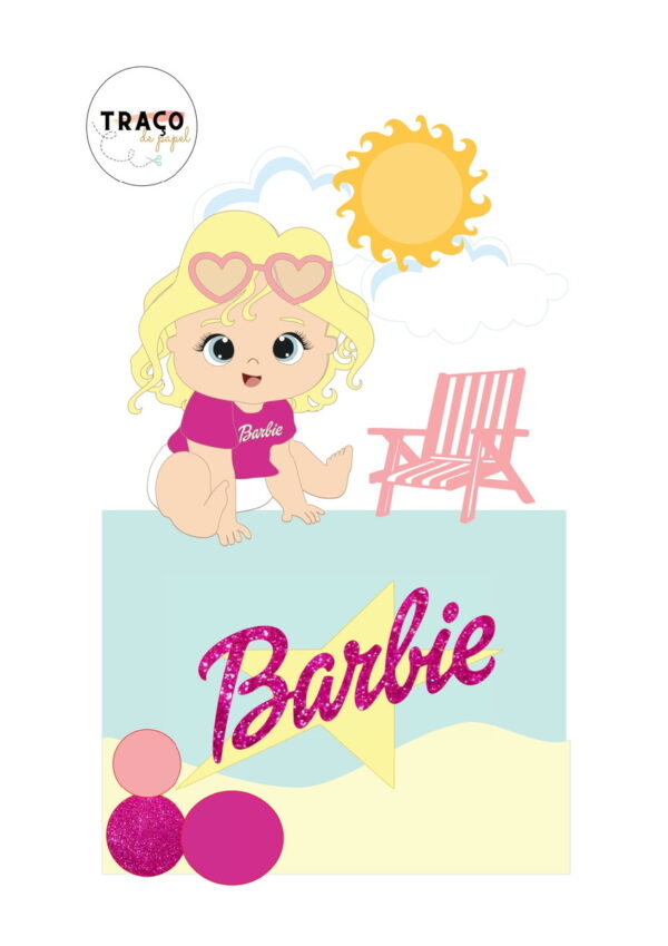 Arquivo de Baby Barbie 100% Camada (digital) Topo