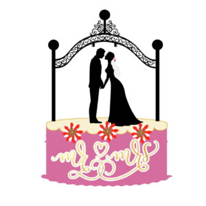 Kit com 5 arquivos de corte: 01-CASAMENTO (100% em camadas)