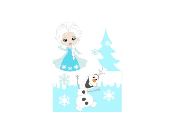 Kit com 5 arquivos de corte: 01-FROZEN (100% em camadas)