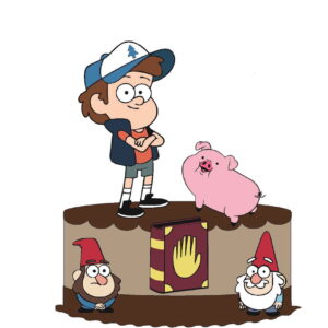 Kit com 5 arquivos de corte 01-GRAVITY FALLS TOPO EM CAMADAS