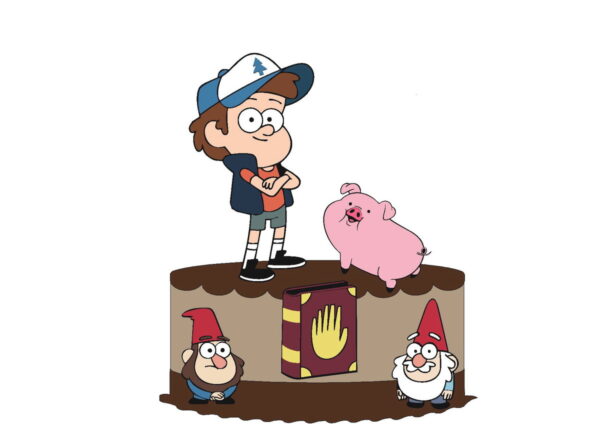 Kit com 5 arquivos de corte 01-GRAVITY FALLS TOPO EM CAMADAS