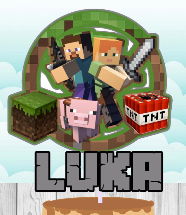 Kit com 5 arquivos de corte: 01-MINECRAFT CIRCULAR