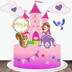 Kit com 5 arquivos de corte: 01-PRINCESA SOFIA TOPO CAMADAS