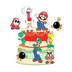 Kit com 5 arquivos de corte:01-SUPER MARIO (100% em camadas)