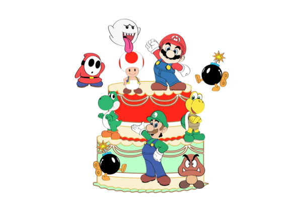 Kit com 5 arquivos de corte:01-SUPER MARIO (100% em camadas)