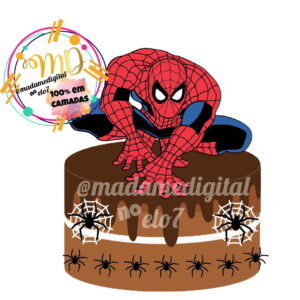 Kit com 5 arquivos de corte: 02-HOMEM ARANHA TOPO (CAMADAS)