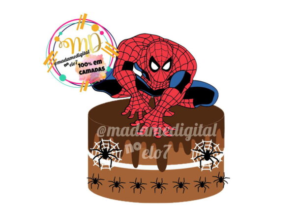 Kit com 5 arquivos de corte: 02-HOMEM ARANHA TOPO (CAMADAS)