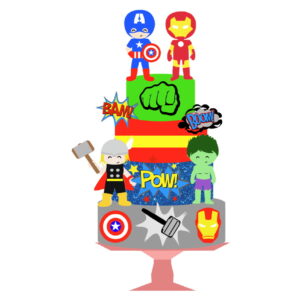 Kit com 5 arquivos de corte: 02-VINGADORES camadas