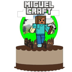 Kit com 5 arquivos de corte 03-MINECRAFT TOPO CAMADAS