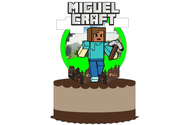Kit com 5 arquivos de corte 03-MINECRAFT TOPO CAMADAS