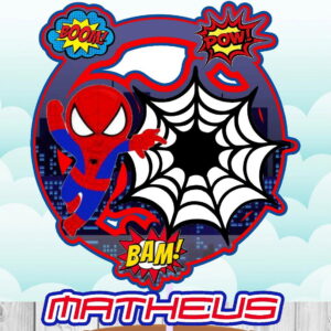 Kit com 5 arquivos de corte::04-HOMEM ARANHA TOPO CIRCULAR