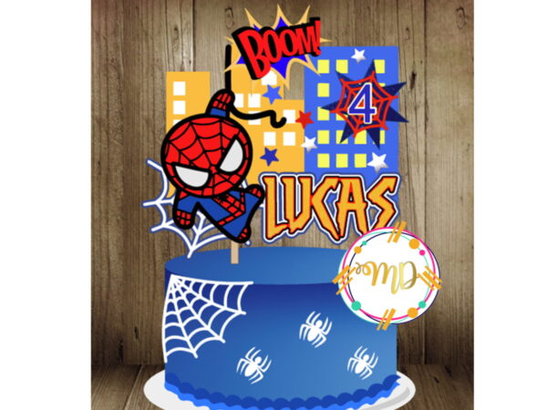 Kit com 5 arquivos de corte:05-HOMEM ARANHA TOPO CAMADAS