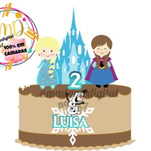 Kit com 5 arquivos de corte 07-FROZEN TOPO (100% em camadas)
