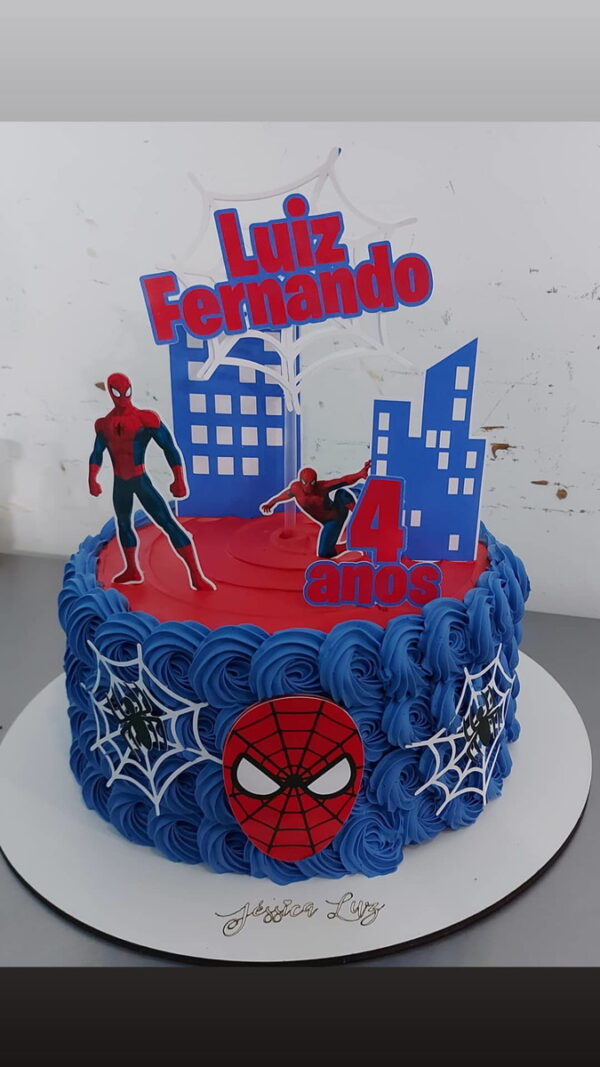 Kit com 5 arquivos de corte 07-HOMEM ARANHA TOPO DE BOLO