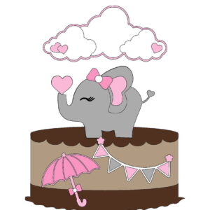 Kit com 5 arquivos de corte 08-ELEFANTE TOPO EM CAMADAS