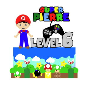 Kit com 5 arquivos de corte:08-SUPER MARIO TOPO CAMADAS